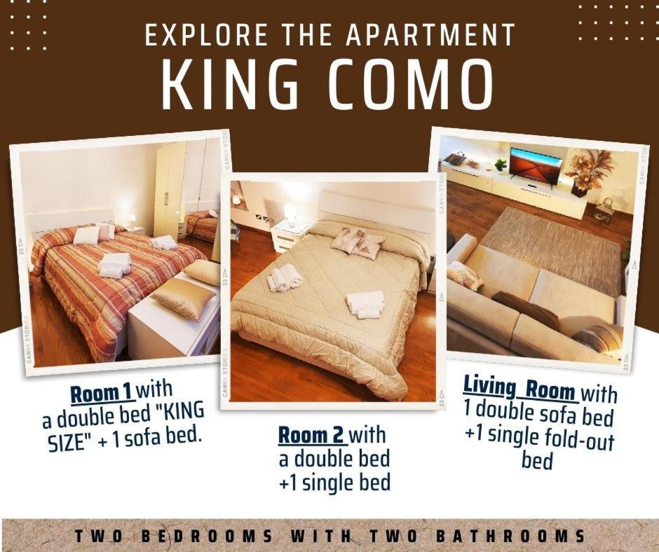 King Como Lake Center 9 Posti Letto- Grande Terrazza - 2 Bagni Privati Exteriér fotografie