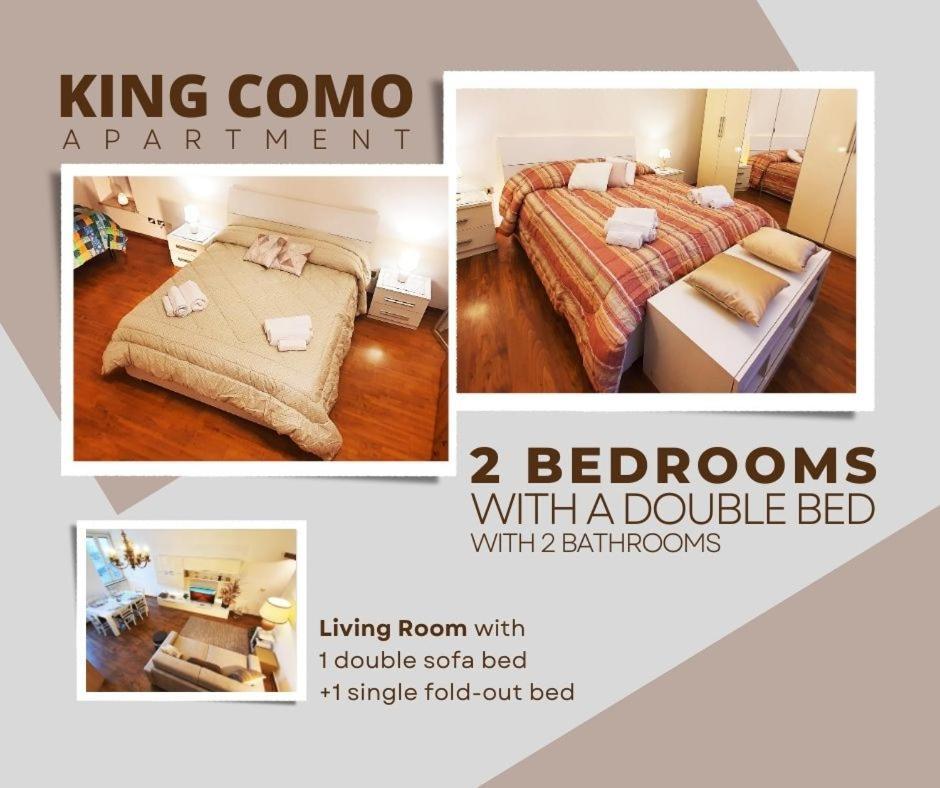 King Como Lake Center 9 Posti Letto- Grande Terrazza - 2 Bagni Privati Exteriér fotografie