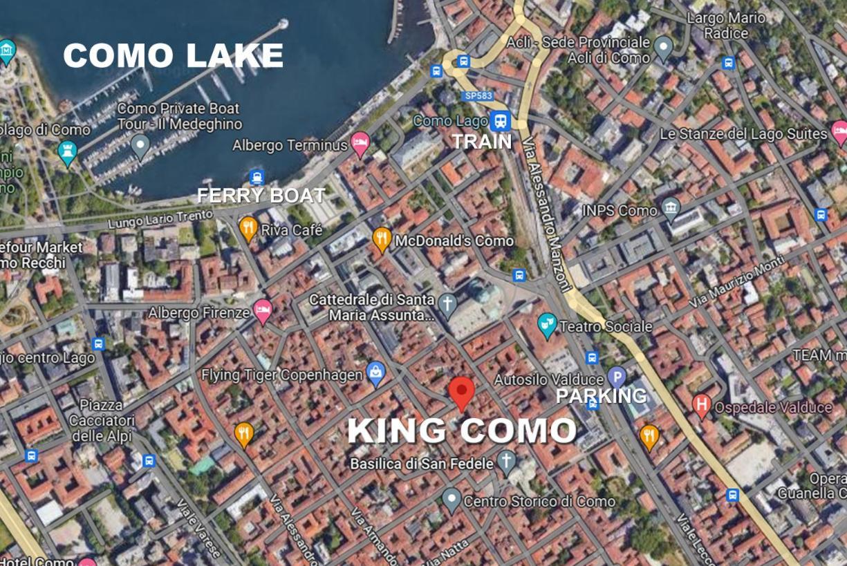 King Como Lake Center 9 Posti Letto- Grande Terrazza - 2 Bagni Privati Exteriér fotografie